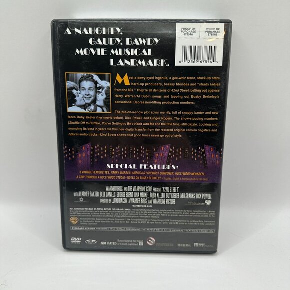 42nd Street DVD 1933 Musical Warner Baxter Ruby Keeler Warner Bros Standard Edit - Picture 3 of 4